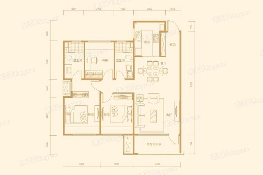 融創(chuàng)融公館120㎡戶型圖